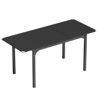 HOMCOM Tavolo Allungabile 4-6 Posti Espandibile da 120-160 cm con Gambe in Acciaio, Nero