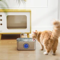PawHut Fonte para Gatos 3,2 L Bebedouro para Gatos com Bomba Silenciosa e Filtro de Carvão Ativado(m-6)