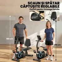 SPORTNOW bicicletă orizontală recumbentă pentru uz casnic(m-7)