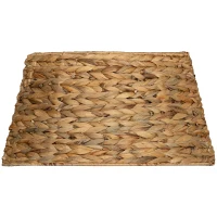 HOMCOM Base de Árbol de Navidad de 60 cm de Jacinto de Agua Trenzado a Mano para Fiestas Decoración Festiva Hogar Natural(m-11)