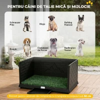 PawHut Toaletă pentru câini cu tavă detașabilă, 75 x 51 x 36,5 cm(m-8)