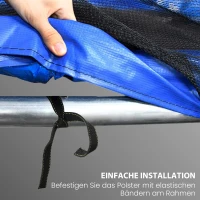 SPORTNOW Ersatz-Randabdeckung für Trampoline, wasserfest, reißfest, Ø366 cm, Blau(m-5)