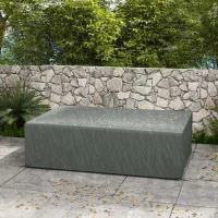 Outsunny Outdoor Garden Furniture Cover Waterproof, Anti-UV 600D Heavy Duty Oxford Fabric Patio Furniture Cover for Rectangular Sofa Table Set, Dark Grey, 245 x 165 x 66 cm(m-10)
