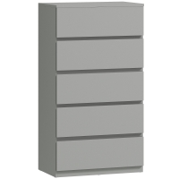 HOMCOM Chest of Drawers, 5-Drawer Storage Cabinets, Modern Dresser, Storage Drawer Unit for Bedroom
