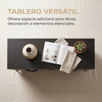 HOMCOM Cómoda con 5 Cajones de Tela Cómoda para Dormitorio Marco de Acero Cajonera para Salón Oficina Gris Oscuro y Negro(m-5)