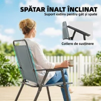 Outsunny scaun pliabil compact pentru terasă(m-6)