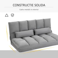 HomCom canapea de podea, pliabila 130x73x60 cm | AOSOM RO(m-7)