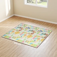 AIYAPLAY Tappeto per Bambini con Lettere dell'Alfabeto e Superficie Impermeabile in XPE Multicolore, 200x180x1.5 cm(m-3)