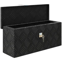 HOMCOM Caixa de arrumação - caixa de ferramentas em alumínio -  alu. fecho com chave - dim. 50L x 15,5l x 20,5H cm(m-1)