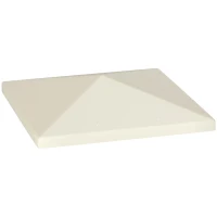 Outsunny Copertura per Gazebo da Giardino 3x3 m in Tessuto Oxford 600D con Fori di Drenaggio, Bianco Crema(m-1)