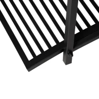 Outsunny Gartenbrücke, Teichbrücke mit Sicherheitsgeländer, Zierbrücke bis 100 kg belastbar, 102 x 48 x 49 cm Schwarz(m-6)