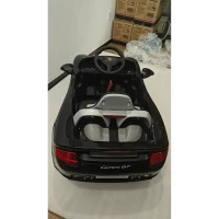AIYAPLAY Voiture Électrique Enfants Licence Porsche Carrera GT 12 V Télécommande 2,4 G 2 Moteurs Suspension Démarrage en Douceur Noir(m-5)