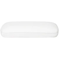 HOMCOM Almohada Viscoelástica 81x40 cm de Espuma Viscoelástica con Diseño Ergonómico para Dormir de Lado y Boca Arriba Crema(m-11)