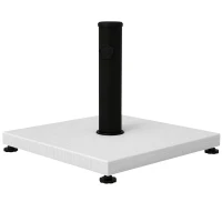 Outsunny Pied de parasol base de lestage en métal avec patins réglables - dim. 40L x 40l x 37H cm pour mât de Ø38 et Ø48mm(m-11)