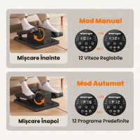 SPORTNOW Mini Bicicletă Eliptică de Birou, Manual/Automat, 12 Viteze Reglabile pentru Acasă(m-4)