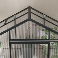 Outsunny Estufa Cama Fria Resistente às Intempéries 192x131x203 cm Preto(m-5)
