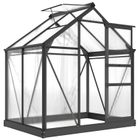 Outsunny Serre Polycarbonate UV+ Gris 190x132cm