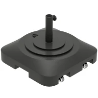 Outsunny Base per Ombrellone a Rotelle e Riempibile con Acqua o Sabbia, in HDPE, 48x48x32.5 cm, Nero(m-11)