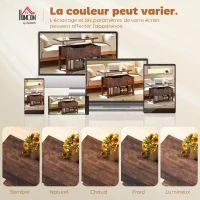 HOMCOM Mesa de Centro Elevatória e Extensível Mesa de Sala com Compartimento Oculto Prateleira Aberta 100x45x50,5 cm Castanho Rústico(m-4)