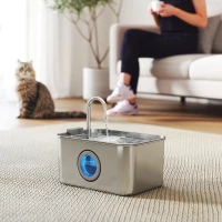 PawHut Fonte para Gatos 3,2 L Bebedouro para Gatos com Bomba Silenciosa e Filtro de Carvão Ativado(m-2)
