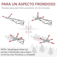 HOMCOM Árbol de Navidad Estrecho Nevado 240 cm con 603 Ramas y Soporte de Metal Plegable para Salón Interior Verde(m-5)