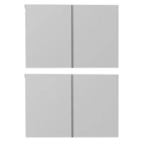 Outsunny Set of Two 3 x 3(m) Replacement Zipped Gazebo Walls - Grey(m-1)