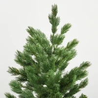 HOMCOM Árbol de Navidad Ø105x210 cm Artificial con 934 Ramas PE Tridente y PVC Individual y Base Plegable Árbol Navideño Decorativo Exteriores Interiores Verde(m-8)