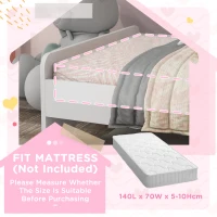 ZONEKIZ Unicorn-Designed Toddler Bed, Kids Bedroom Furniture, for Ages 3-6 Years, 143 x 74 x 67cm - White(m-7)