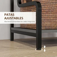 HOMCOM Soporte para Impresora de 3 Niveles con Marco de Acero Estantería de Almacenamiento para Oficina Casa 55x40x77 cm Negro(m-6)