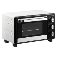 HOMCOM Fornetto Elettrico 16L Temperatura Regolabile e Timer, 3 Metodi di Cottura e Accessori, 1400W, Bianco