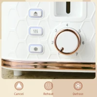 HOMCOM Four-Slice Honeycomb Toaster - White(m-4)
