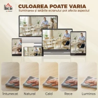 HOMCOM Masă Pliabilă pentru 2-6 Persoane, Extensibilă, Efect de Lemn, Finisaj Natural(m-7)