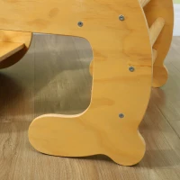 AIYAPLAY Arche d'escalade pour enfants, table à jouets pour enfants 18-48 mois, design 2 en 1, charge max. 50 kg, bois naturel(m-9)