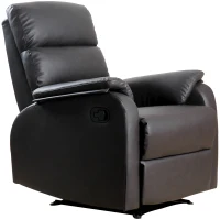 HOMCOM Relaxsessel Fernsehsessel Couch-Sessel Liegesessel Winkelschreibtisch mit CPU-Ständer verstellbar ergonomisch Kunstleder Stahl Braun 75 x 92 x 99 cm(m-1)