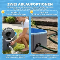 PawHut Faltbarer Hundepool für Große und Extra Große Hunde, mit Anti-Rutsch-Boden für Enten, Innen- und Außen, 160x30cm(m-6)