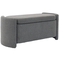 HOMCOM Sitzbank mit Stauraum Flurbank Schuhbank, gepolstert,  105 cm x 44 cm x 45,5 cm. Grau