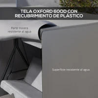 Outsunny Funda para Balancín de Jardín con Cremallera Cubierta para Muebles de Exterior 177x114x152 cm Gris(m-5)