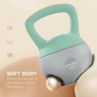 SPORTNOW 8KG Kettlebell, Soft Kettle Bell with Non-Slip Handle for Home Gym Weight Lifting and Strength Training(m-4)