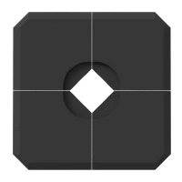 Outsunny Schirmgewicht, 4-tlg. Schirmständer, mit 80 kg Wasser oder 120 kg Sand befüllbar, HDPE, Schwarz, 100 x 100 x 9,5 cm(m-12)