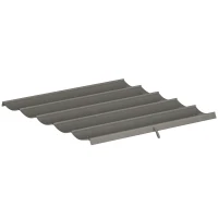 Outsunny Tettuccio di Ricambio per Gazebo 3x3 m con 10 Fori di Drenaggio, Grigio Chiaro(m-11)