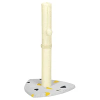 PawHut Arranhador com Bolinha Tamanho Compacto Corda de Juta Robusta 35x35x62 cm Cinza Claro e Bege(m-1)