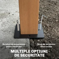 Outsunny Pavilion Grădină cu UV50+, Pereți Plasă, Acoperiș Dublu, Metal, 360x300x275 cm, Crem(m-7)
