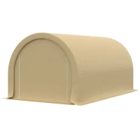 Outsunny Tente de garage résistant à l'eau protection UV UPF 30 + parois latéraux amovibles 5 x 3 m beige(m-13)