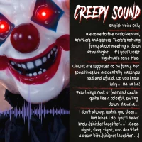 HOMCOM 190cm Life Size Animated Clown Halloween Decoration, Scary Halloween Animatronics Decor with Sound Touch Activated(m-7)