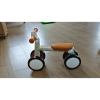 AIYAPLAY Balance Bike, Lightweight Baby Balance Bike with Foldable Design, Adjustable Seat, No Pedal for 1-2 Years, Cream White(m-6)