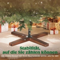 HOMCOM Künstlicher Weihnachtsbaum, realistisches Aussehen, klappbare Zweige, Holzsockel(m-8)