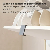 HOMCOM Dulap Slim Modern pentru Pantofi, cu 3 Sertare Rabatabile pentru 24 de Perechi, 80x24x127 cm, Alb(m-13)
