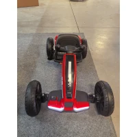 AIYAPLAY Go-Kart Électrique pour Enfants avec Double Moteur 12V, Rosso(m-4)