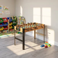HOMCOM Tischkicker, Tischfußball-Set, 2 Bälle, rutschfeste Griffe, für Jugendliche Erwachsene, Punkteanzeige, MDF, Metall, Bunt(m-9)