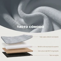 HOMCOM Puff Almacenaje Banco Almacenaje Plegable 72 L 76x38x35 cm Tapizado en Terciopelo Baúl de Almacenamiento Gris Oscuro(m-6)